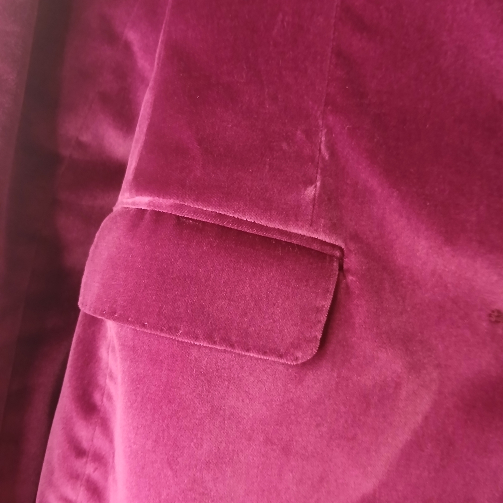 Tagliatore Women's Blazer in Deep Purple Velvet - Picture 3 of 14